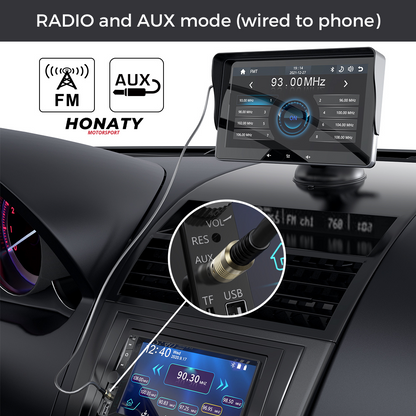 Connected HD display with CarPlay and Android Auto